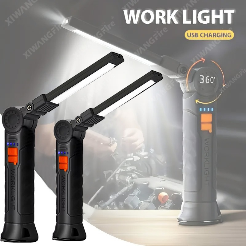 Outdoor Camping Lights - Rechargeable LED Flashlight Work Light with