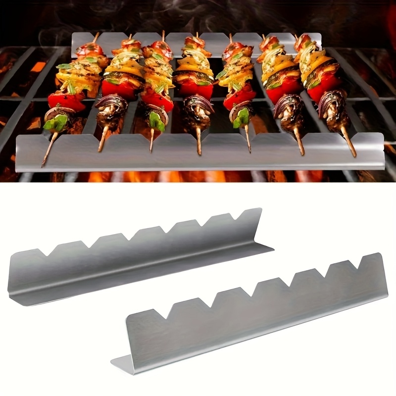 Outdoor Camping Kitchen Table - 2pcs Kebab Rack Kebab Stands Skewer