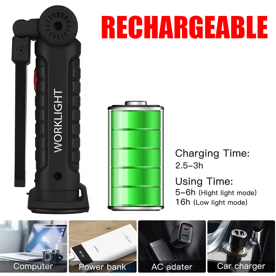 Portable LED Flashlight with M - Outdoor Camping Lampe recension och pris