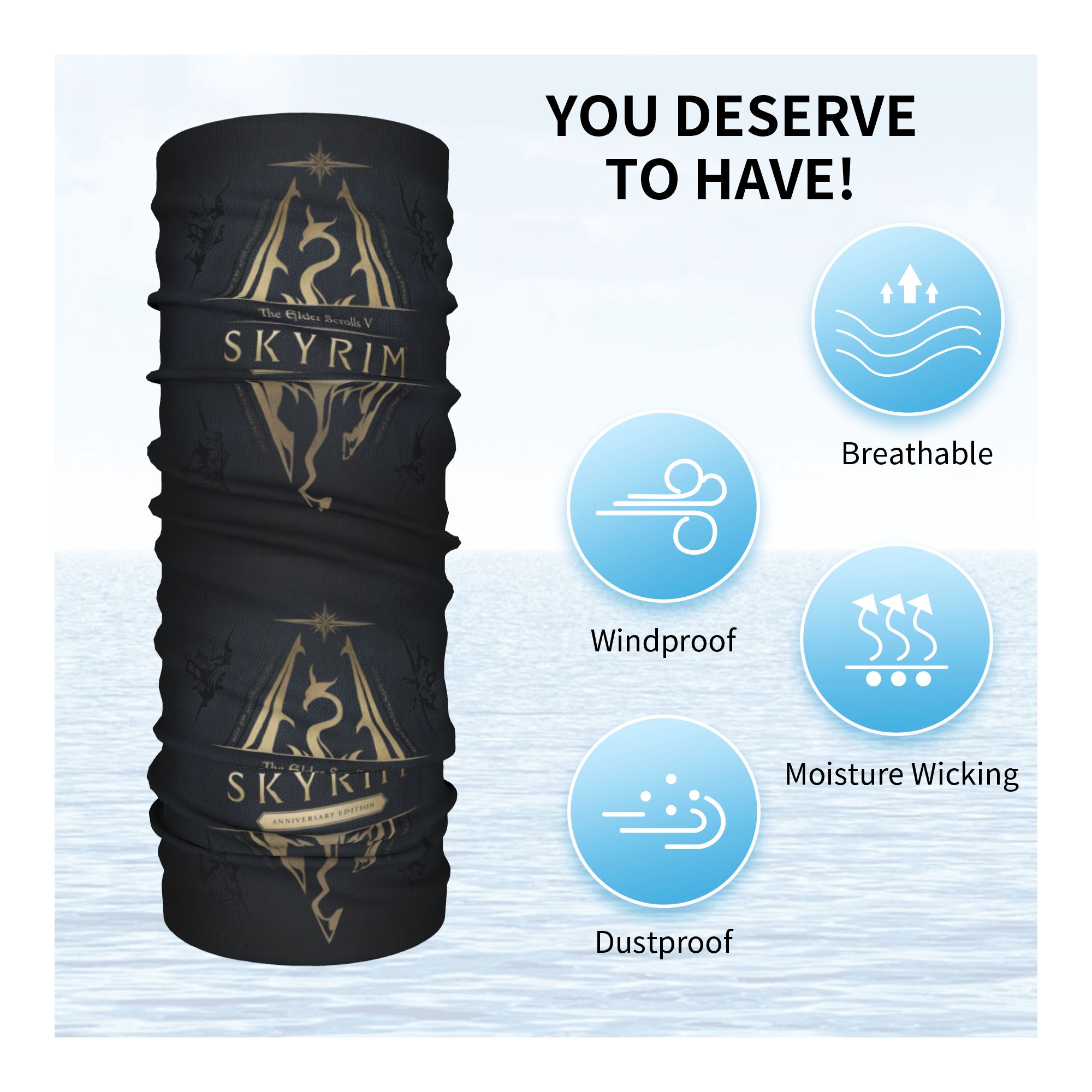 Custom Skyrim Logo Bandana Win - Trekking Gaiters recension och pris