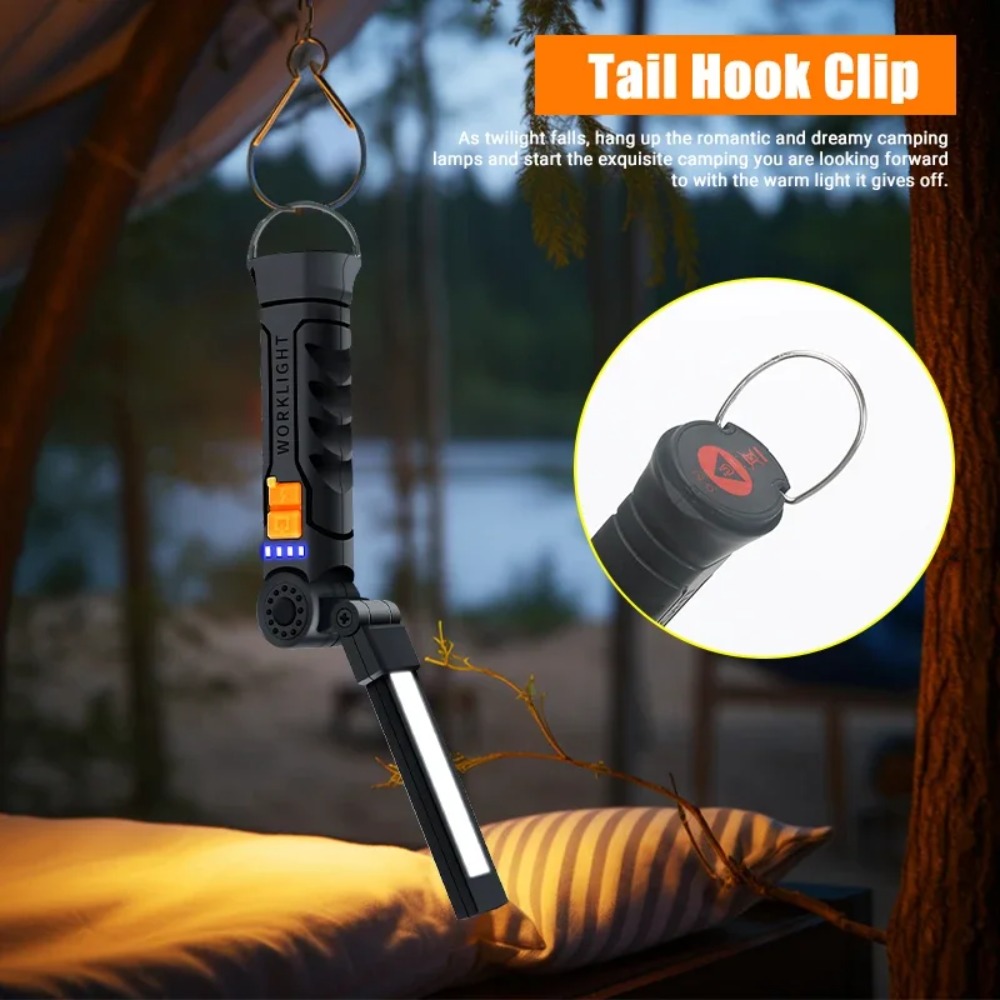 Portable COB LED Flashlight US - Outdoor Camping Lampe recension och pris