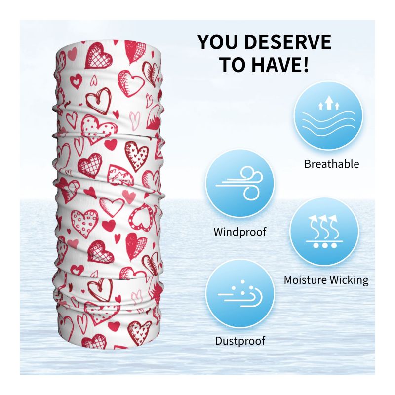 Pink Red Love Hearts Bandana N - Trekking Gaiters recension och pris