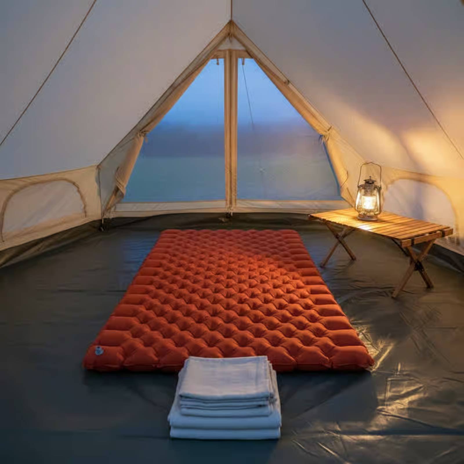 Inflatable Camping Mat Nylon T - Outdoor Camping Carpet recension och pris