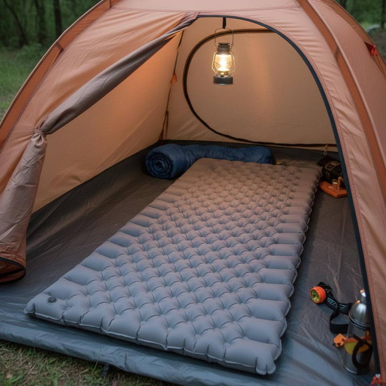Inflatable Camping Mat Nylon T - Outdoor Camping Carpet recension och pris