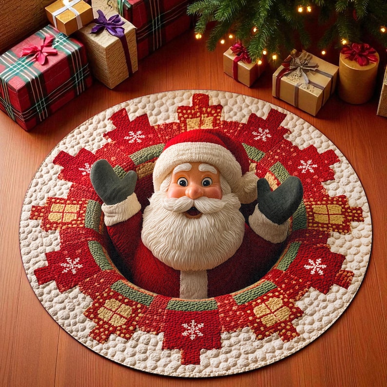 Christmas Santa Claus Round Do - Outdoor Camping Decor Ideas recension och pris