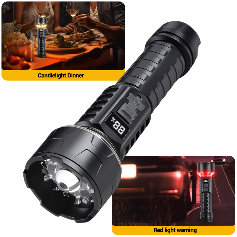 COB LED Flashlight Rechargeabl - Outdoor Camping Lampe recension och pris