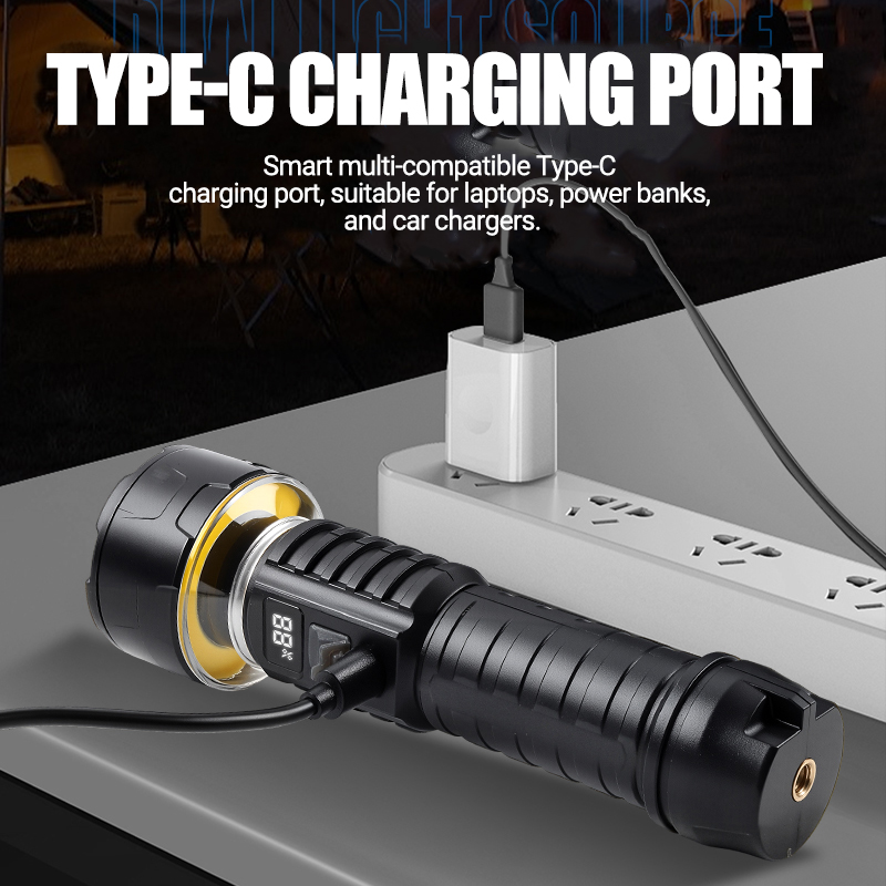 COB LED Flashlight Rechargeabl - Outdoor Camping Lampe recension och pris