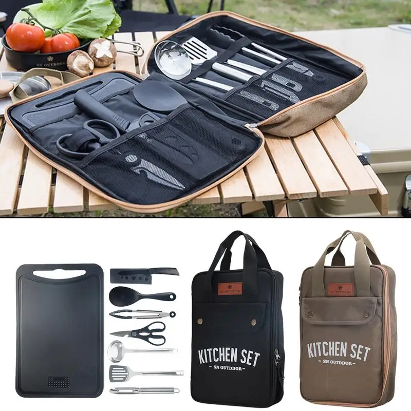 8pcs Camping Kitchen Cookware  - Outdoor Camping Kitchen Table recension och pris