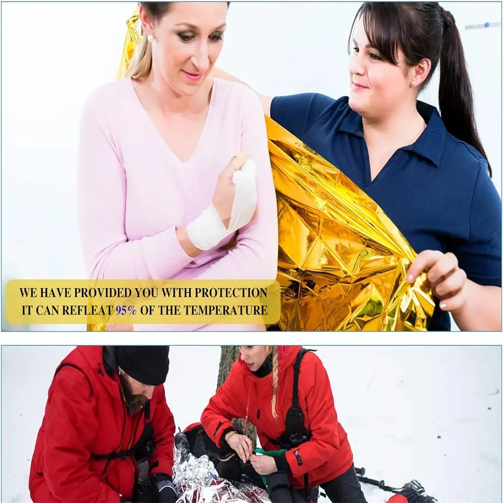 5Pcs Emergency Thermal Blanket - Outdoor Camping Carpet recension och pris