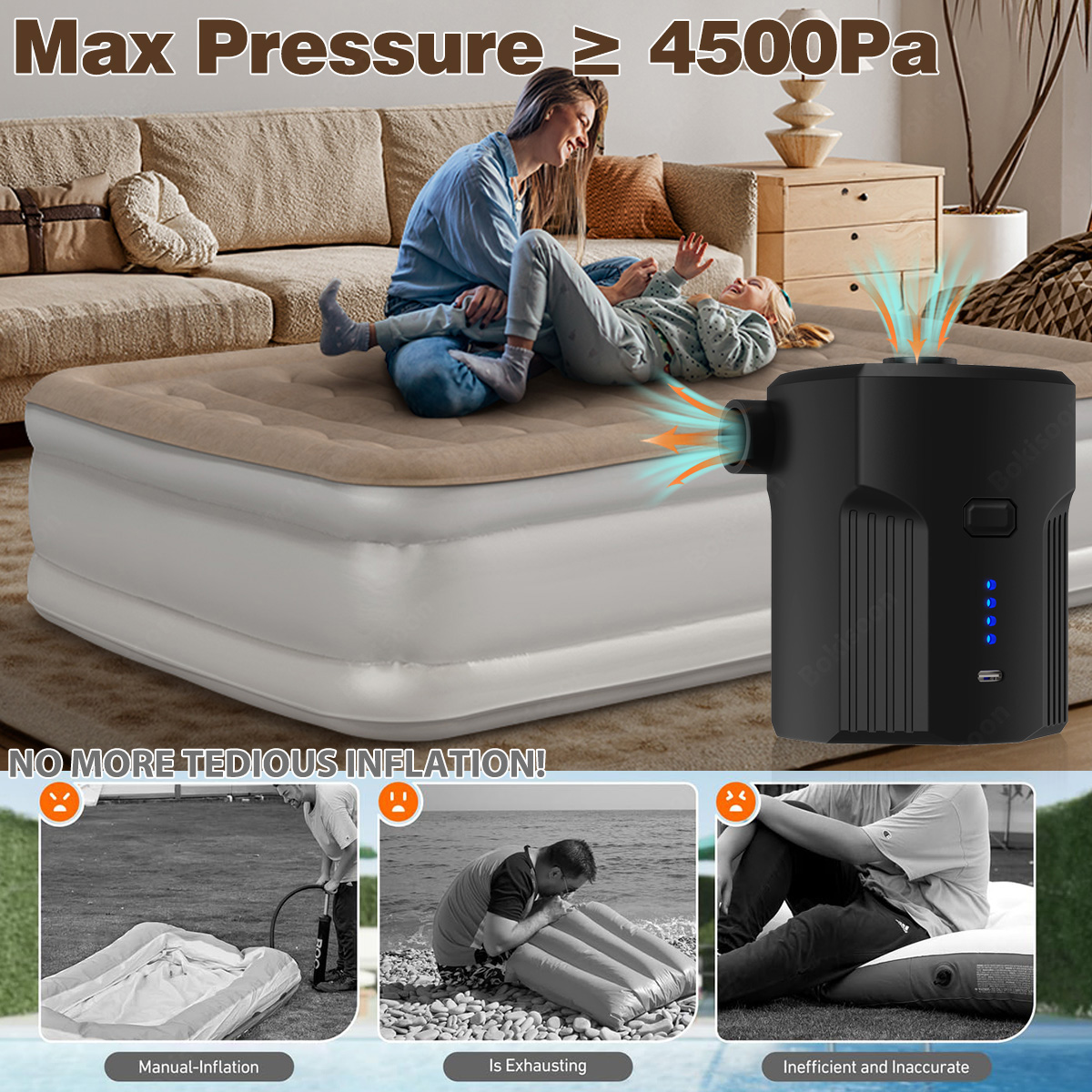 Portable Electric Air Pump for - Outdoor Camping Carpet recension och pris