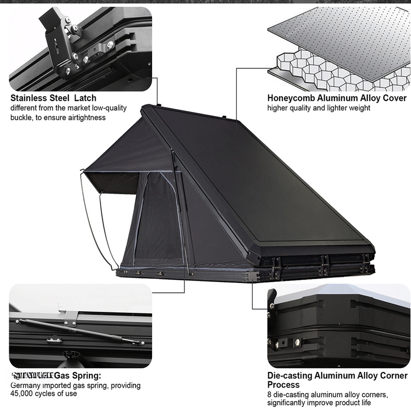 Hard Aluminum Rooftop Tent wit - Outdoor Camping Van Tent recension och pris