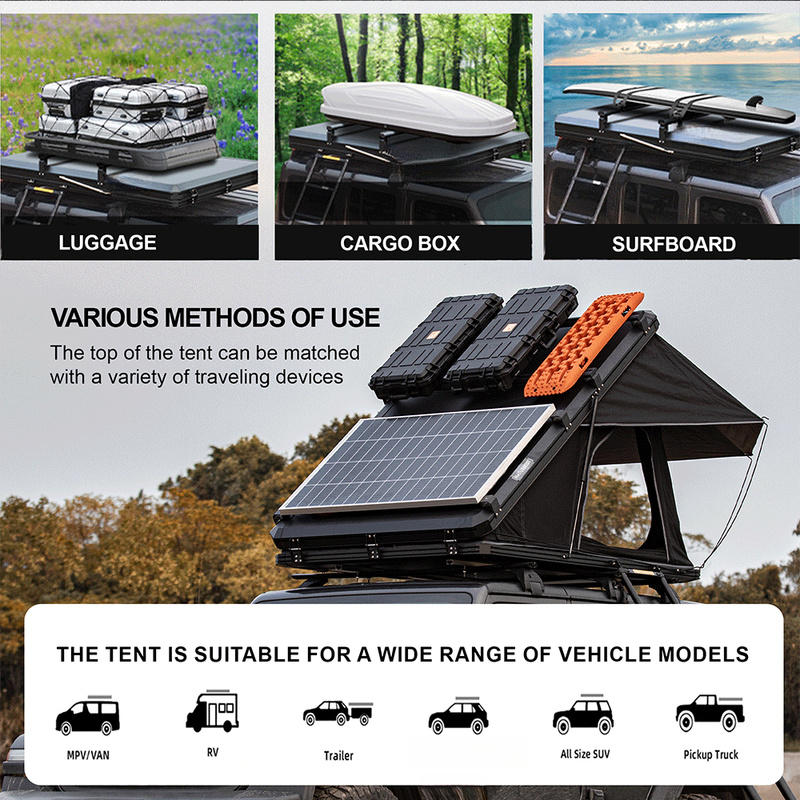 Hard Aluminum Rooftop Tent wit - Outdoor Camping Van Tent recension och pris