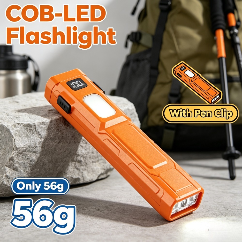 COB LED EDC Flashlight Pen‑Cli - Outdoor Camping Lights recension och pris