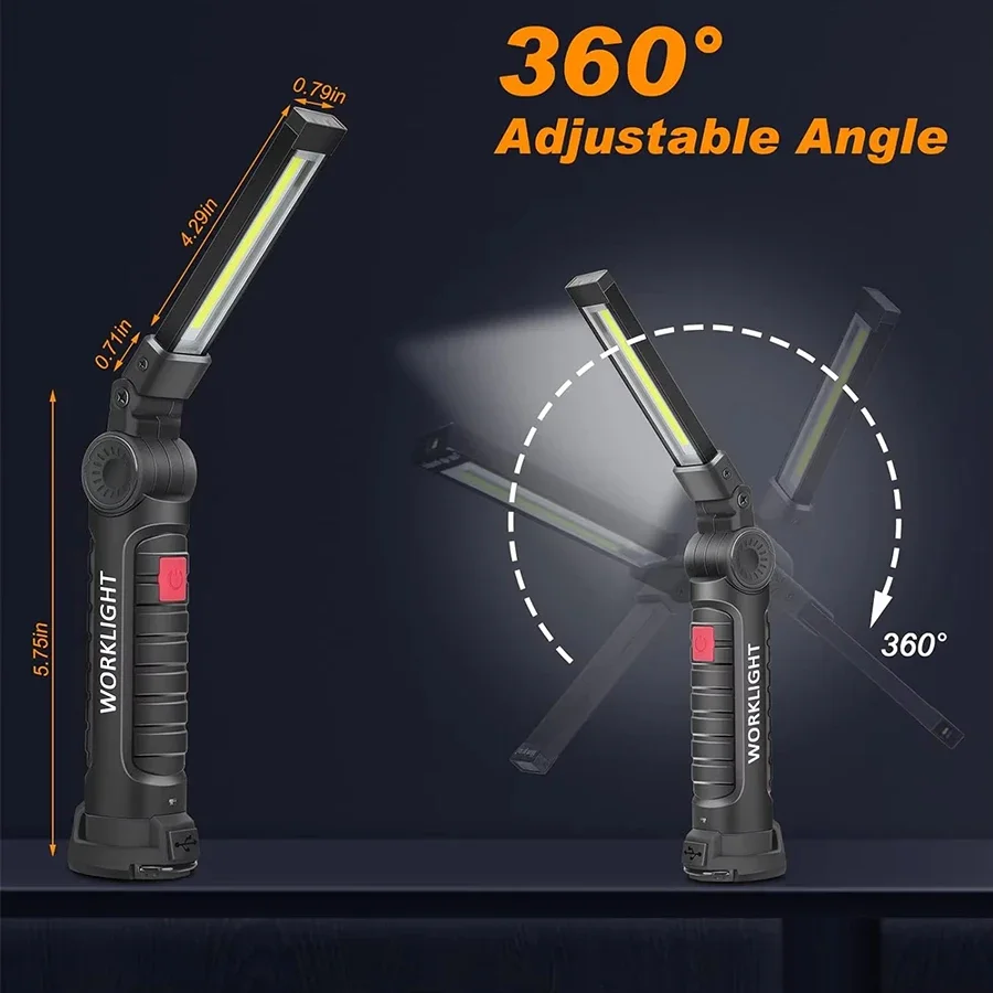 New Portable COB LED Flashligh - Outdoor Camping Lampe recension och pris