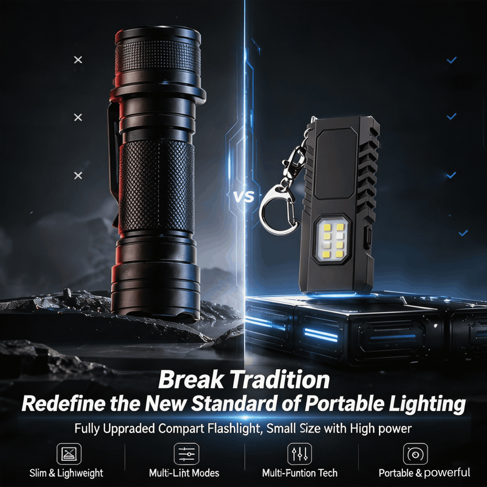 Mini Edc Keychain Flashlight U - Outdoor Camping Tools recension och pris